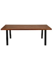 Libra Natural Burnham II Herringbone 6-8 Seater Dining Table - Image 3 of 6