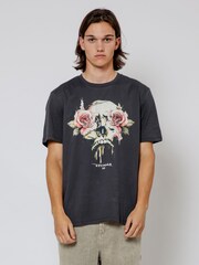 Religion Black Roses Skull 100% Cotton T-Shirt - Image 2 of 4