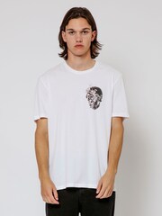 Religion White Cherubs Skull 100% Cotton T-Shirt - Image 1 of 4