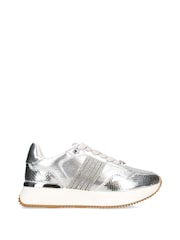 Carvela Silver Chrome Flare Paparazzi Trainers - Image 1 of 4