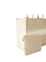 Creme - Bolsa Tote Carvela Beach Glam - Imagem 3 de 3