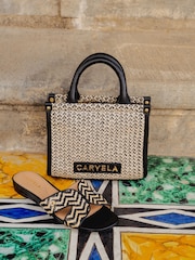 Carvela Pink Sorrento Micro Stripe 100% Cotton Bag - Image 1 of 6