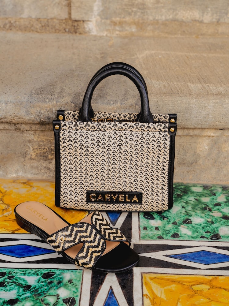 Carvela Pink Sorrento Micro Stripe 100% Cotton Bag - Image 1 of 6