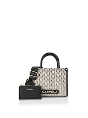 Carvela Pink Sorrento Micro Stripe 100% Cotton Bag - Image 2 of 6