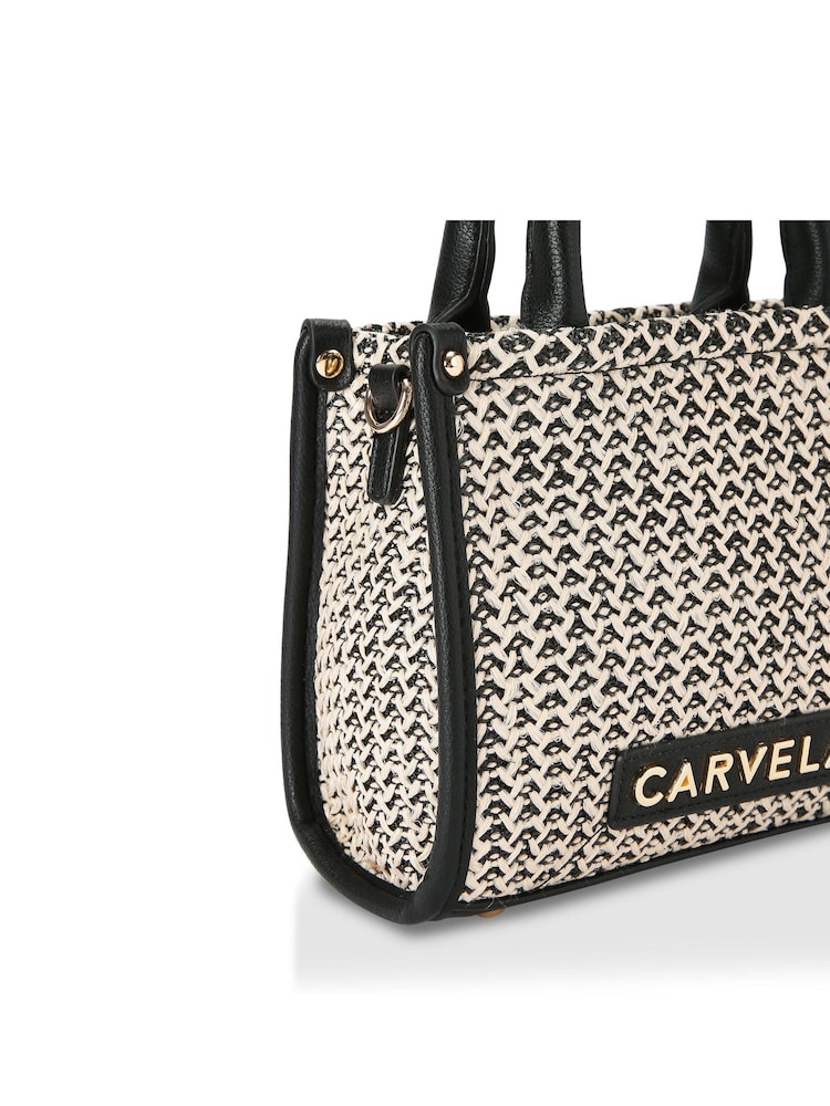 Carvela Pink Sorrento Micro Stripe 100% Cotton Bag - Image 5 of 6