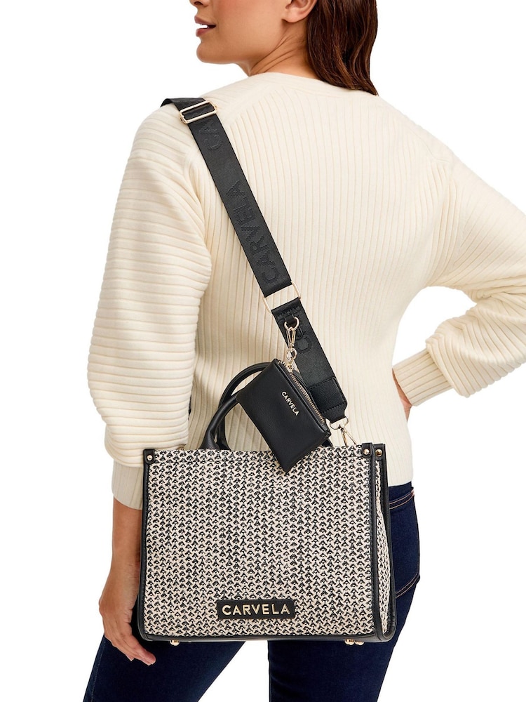 Carvela Cream Sorrento Midi Chain Tote Bag - Image 5 of 5
