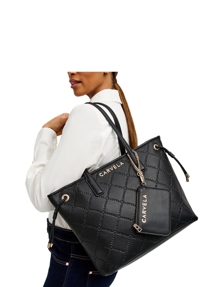 Carvela Quilted Carvela Tote Black Bag - Image 5 of 5 Carvela Quilted Carvela Tote Black Bag - Image 5 of 5