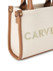 Carvela Pink Sorrento Micro Stripe 100% Cotton Bag - Image 4 of 5