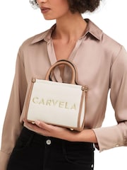 Carvela Pink Sorrento Micro Stripe 100% Cotton Bag - Image 5 of 5