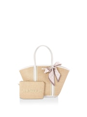 Carvela Nude Straw Scarf Basket Bag - Image 1 of 5