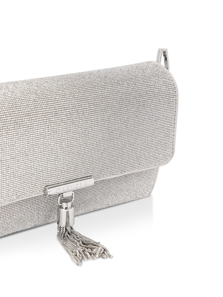 Carvela Silver Chrome Large Gala Clutch Bag - Image 3 of 3