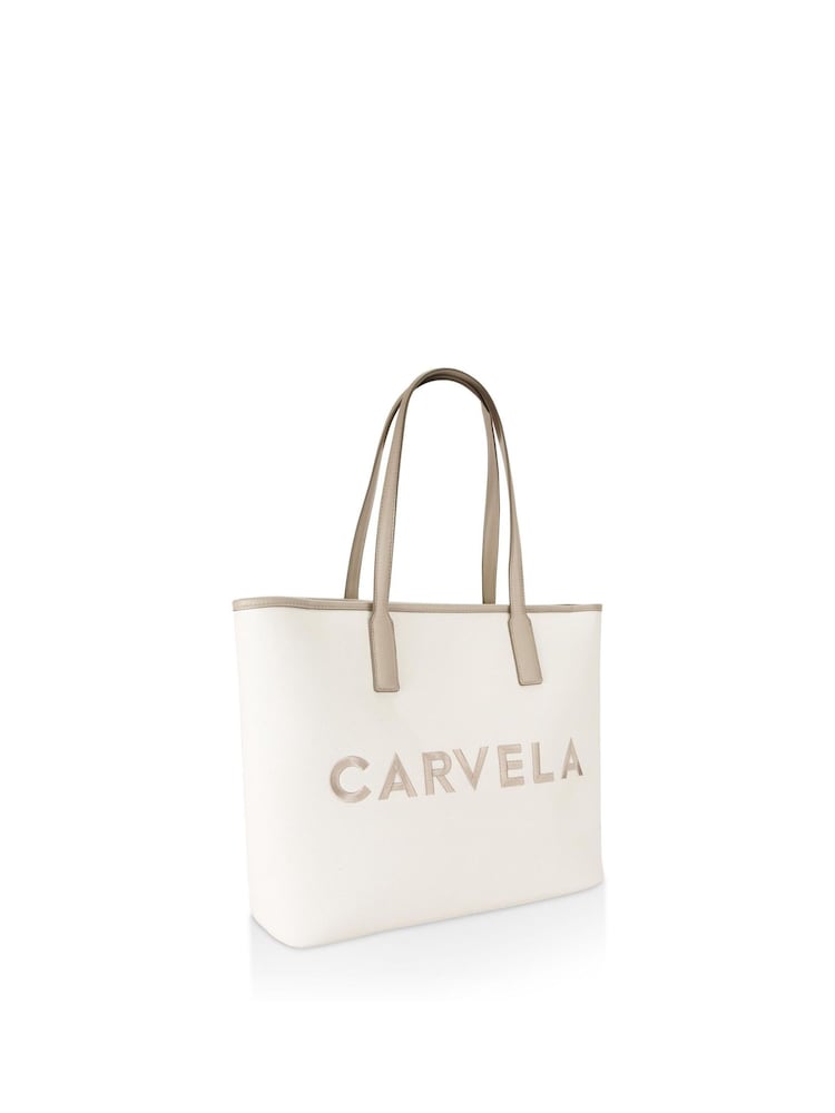 Carvela Cream Large Frame Shopper Bag - Image 2 of 5