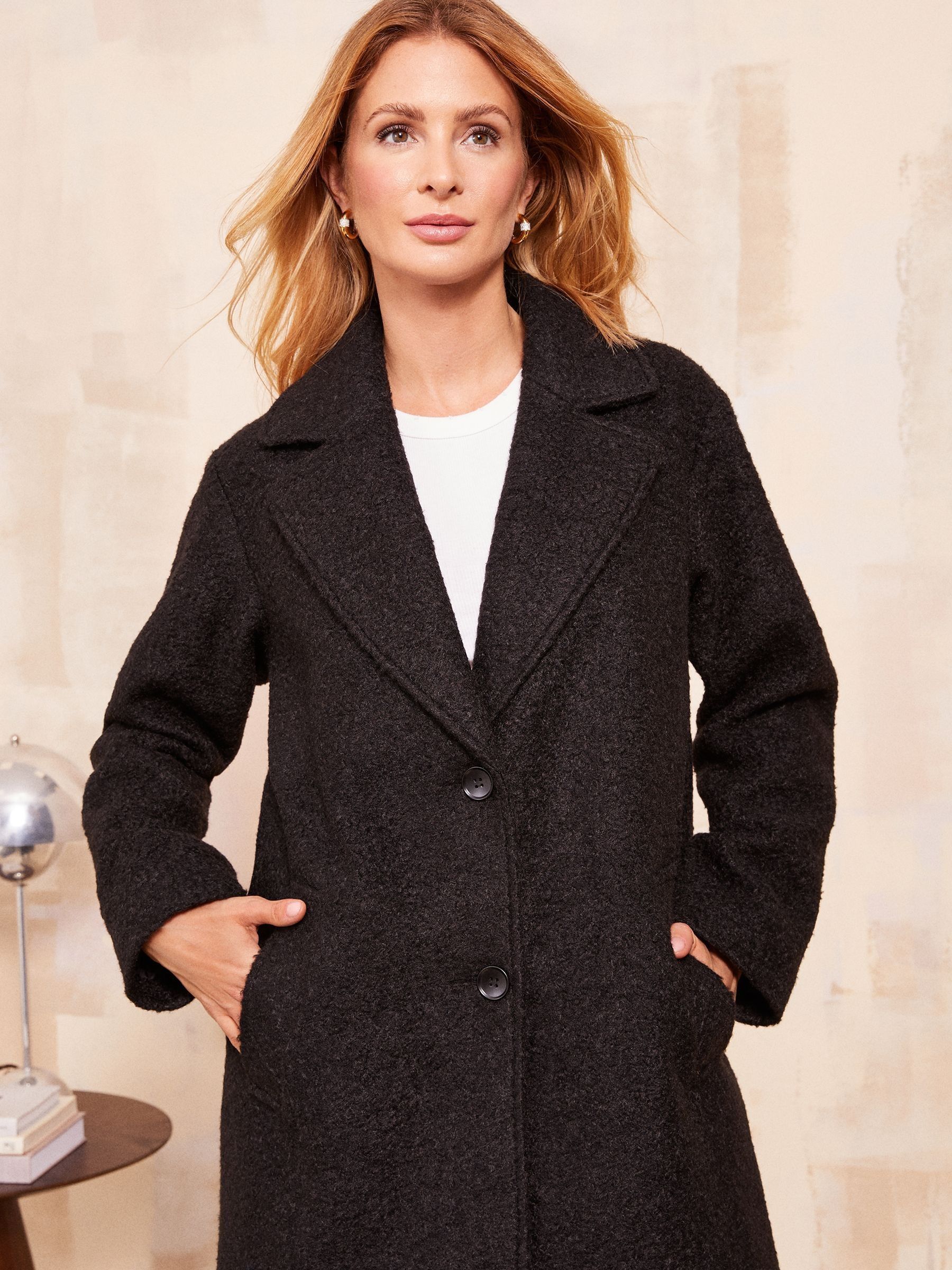 Buy Friends Like These Black Longline Maxi Coat from Next Luxembourg
