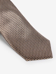 Yellow Gold/Navy Blue Geometric Signature Made In Italy Tie - Image 2 of 4