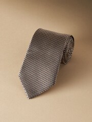 Yellow Gold/Navy Blue Geometric Signature Made In Italy Tie - Image 3 of 4