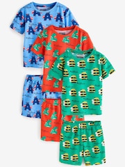 Multi Alphabetical Animal Printed Pyjamas 3 Pack - Image 1 of 4