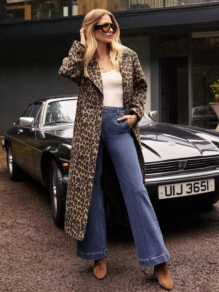 Friends Like These Animal Longline Maxi Coat - Image 4 of 4 Friends Like These Animal Longline Maxi Coat - Image 4 of 4