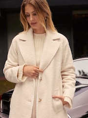 Friends Like These Cream Longline Maxi Coat - Image 2 of 4