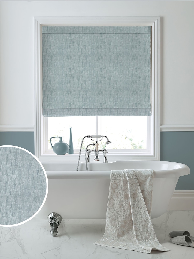 Laura Ashley Duck Egg Blue Whinfell Made to Measure Roman Blind - Image 1 of 6