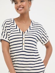FatFace Natural 100% Cotton Maisey Stripe Jersey Dress - Image 3 of 4