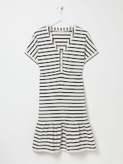 FatFace Natural 100% Cotton Maisey Stripe Jersey Dress - Image 4 of 4