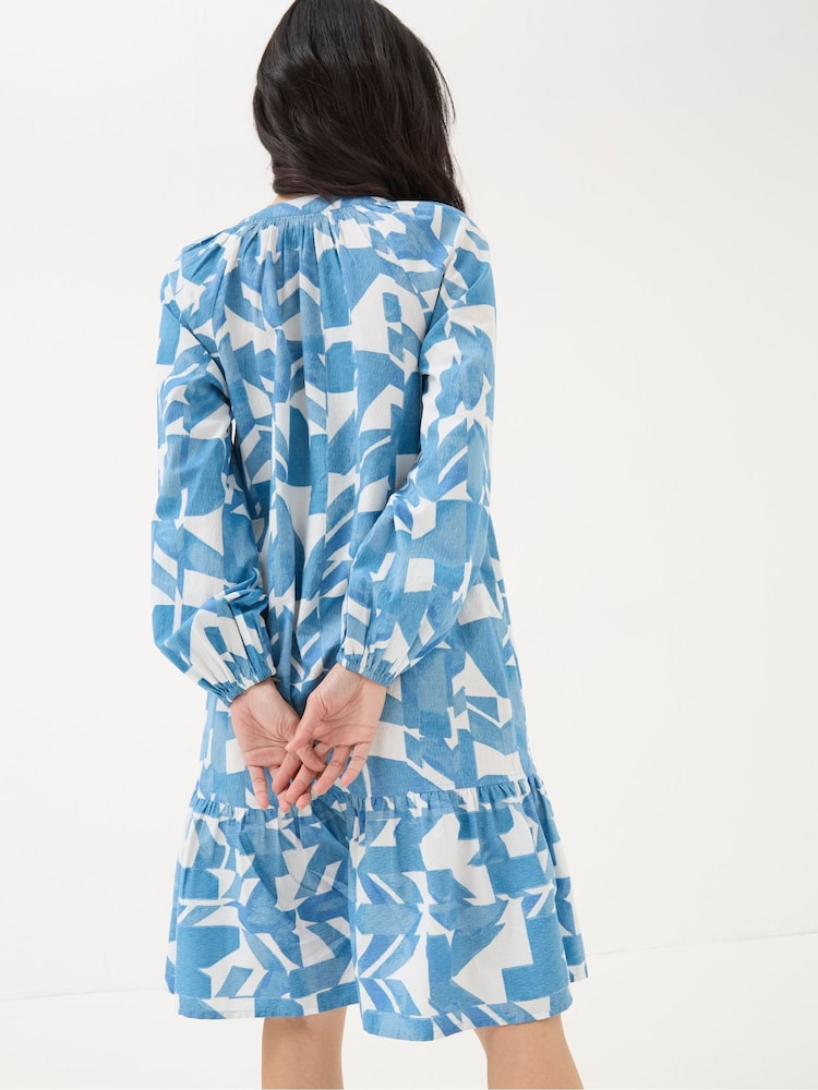 FatFace Amy Blue Med Geo Dress - Image 2 of 7