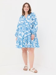 FatFace Amy Blue Med Geo Dress - Image 3 of 7