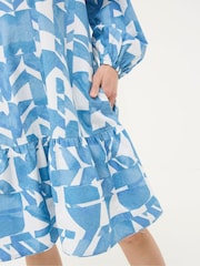 FatFace Amy Blue Med Geo Dress - Image 4 of 7