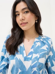 FatFace Amy Blue Med Geo Dress - Image 5 of 7