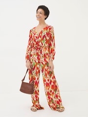 FatFace Margot Orange Paradise Ikat Blouse - Image 1 of 5