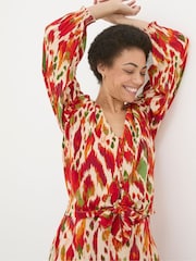 FatFace Margot Orange Paradise Ikat Blouse - Image 3 of 5