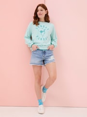 FatFace Judes Green Crew Sweatshirt - Image 1 of 5