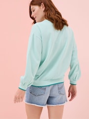FatFace Judes Green Crew Sweatshirt - Image 2 of 5