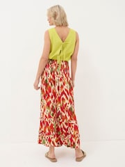 FatFace Tegan Orange Paradise Ikat Maxi Skirt - Image 2 of 6