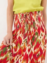 FatFace Tegan Orange Paradise Ikat Maxi Skirt - Image 4 of 6