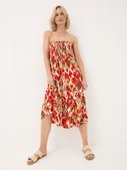 FatFace Tegan Orange Paradise Ikat Maxi Skirt - Image 5 of 6