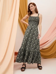 FatFace Vita Black Paisley Maxi Skirt - Image 1 of 7