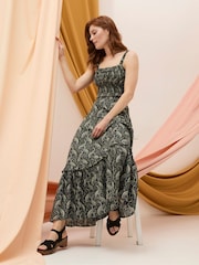 FatFace Vita Black Paisley Maxi Skirt - Image 6 of 7