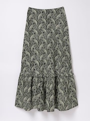 FatFace Vita Black Paisley Maxi Skirt - Image 7 of 7