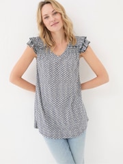 FatFace Katy Black Star Geo Tunic - Image 1 of 5