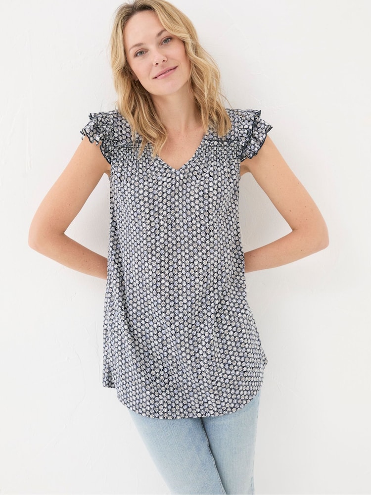FatFace Katy Black Star Geo Tunic - Image 1 of 5