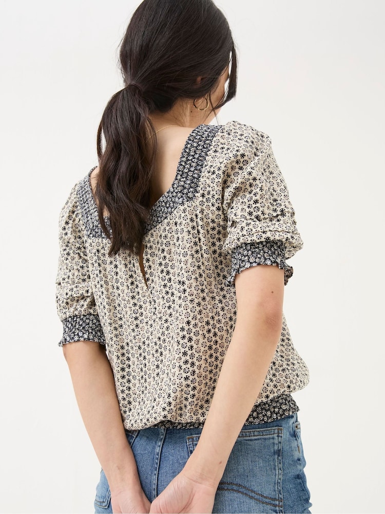 FatFace Saanvi Natural Star Geo Blouse - Image 2 of 5 FatFace Saanvi Natural Star Geo Blouse - Image 2 of 5