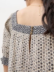 FatFace Saanvi Natural Star Geo Blouse - Image 4 of 5