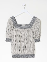 FatFace Saanvi Natural Star Geo Blouse - Image 5 of 5