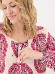 FatFace Ishana Purple Detail Paisley Blouse - Image 4 of 5