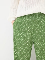 FatFace Leila Green Geo Marks Palazzo Trousers - Image 4 of 5