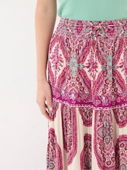 FatFace Jayla Purple Detail Paisley Maxi Skirt - Image 3 of 5