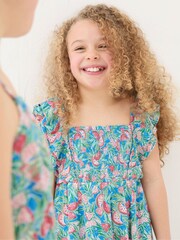 FatFace Blue Watermelon Frill Dress - Image 4 of 5