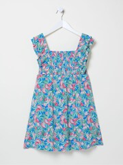 FatFace Blue Watermelon Frill Dress - Image 5 of 5