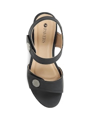 Pavers Black Pavers Strappy Heeled Sandals - Image 4 of 5